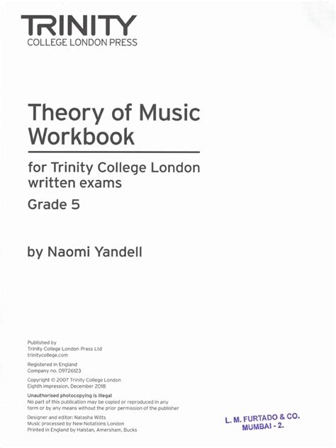 Theory Of Music Workbook Grade 5 Pdf