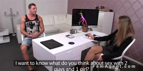 Blonde Female Agent In High Heels Bangs In Casting Tnaflix