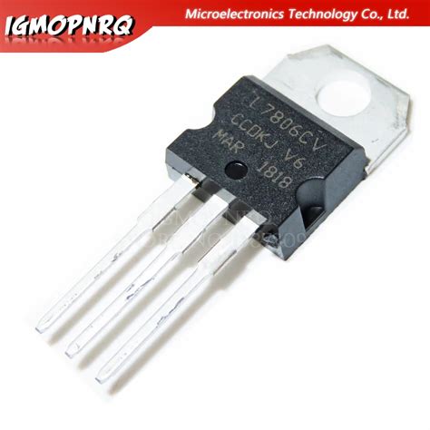 10pcs L7806cv L7806 Ka7806 Mc7806 Voltage Regulator 6v 1.2-1.5a To-220 ...