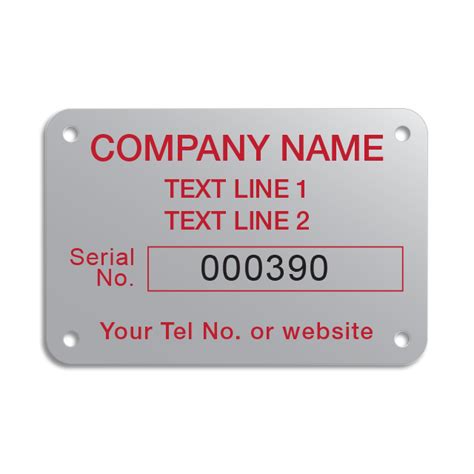 Aluminium Serial Number Labels Gsm Online Label Sales