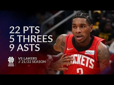 Kevin Porter Jr 22 Pts 5 Threes 9 Asts Vs Lakers 21 22 Season YouTube