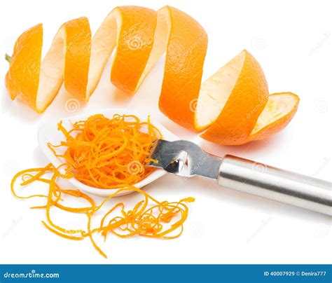 Zest Of Orange Fruit And Zester Stock Image Image Of Citrus Rind