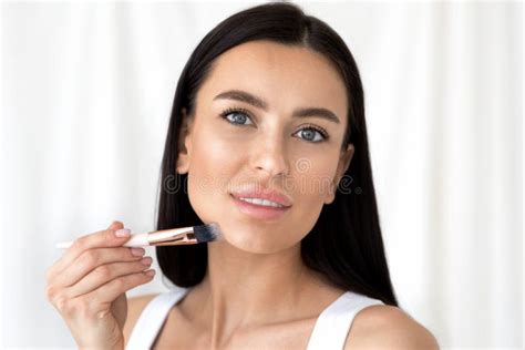 Healthy Skin And Perfect Daily Nude Makeup Online Beauty Lessons For Blog Stock Photo Image