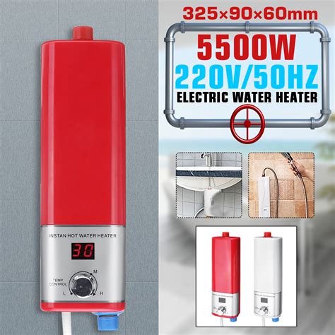 W Electric Tankless Water Heater Instant Hot Under Sink Ipx Waterproof