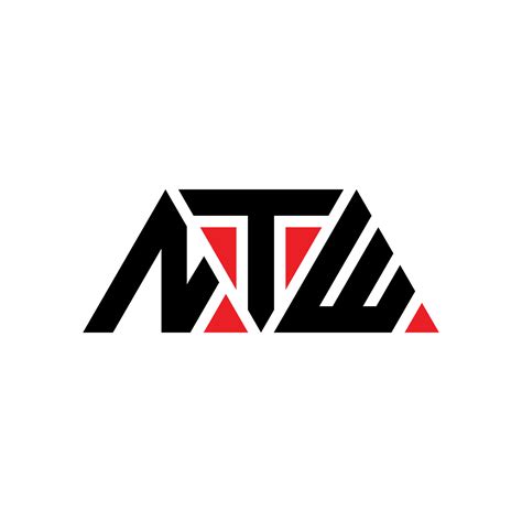 Ntw Triangle Letter Logo Design With Triangle Shape Ntw Triangle Logo