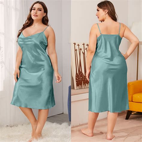 READY STOCK Satin Long Dress Sexy Lingerie Sexy Sleepwear Sexy Nightwear Sexy Pyjamas Baju Tidur