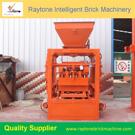 Qt4 24 Semi Automatic Type Concrete Cement Flyash Block Making Machine