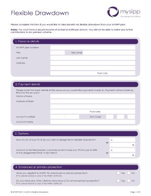 Fillable Online Flexible Drawdown Mysipp Myssas Fax Email Print