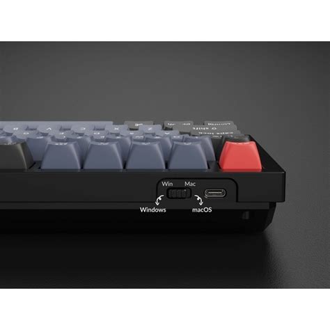 Keychron Q Barebone ISO Gaming Tastatur Schwarz Hot Swap Aluminiumrahmen RGB