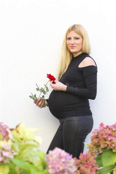 Beautiful Pregnant Blonde Stock Image Image Of Anticipation