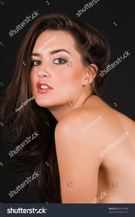 Beautiful Native American Brunette Nude Over Shutterstock