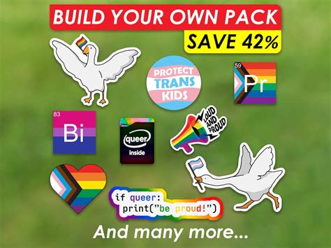 LGBTQ Queer Sticker Pride Sticker Pack Gay Code Sticker Trans Sticker Lesbian Sticker Safe Space