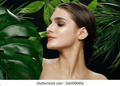 Portrait Charming Naked Shoulders Female Among Stock Photo Shutterstock