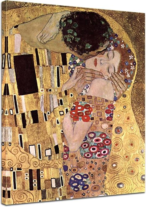 Leinwandbild Gustav Klimt Der Kuss X Cm Hochkant Wandbild Alte