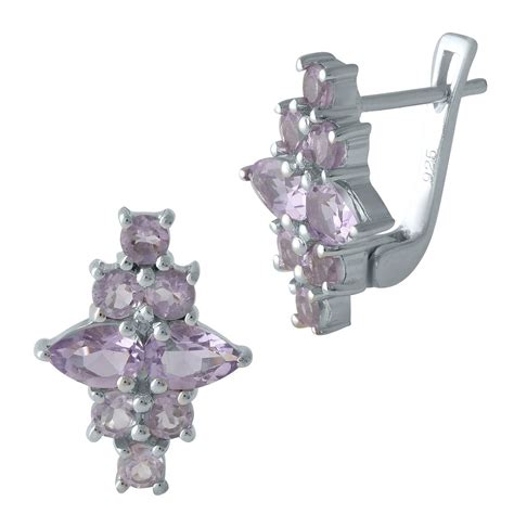 Серьги из серебра с аметистами 1700379 – в интернет-магазине ROZETKA ...