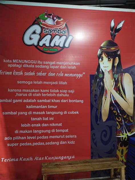 Menu At SAMBAL GAMI BU SUM Restaurant Malang