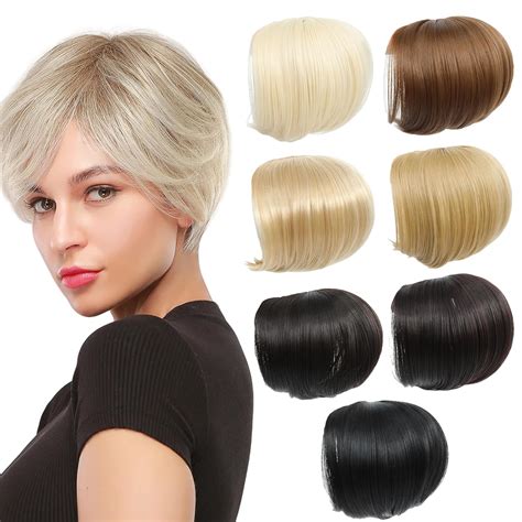20 Cm Straight Hair Topper With Fringe For Thinning Hair