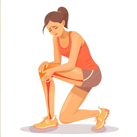 Woman having knee ache and muscle pain due to runners knee or