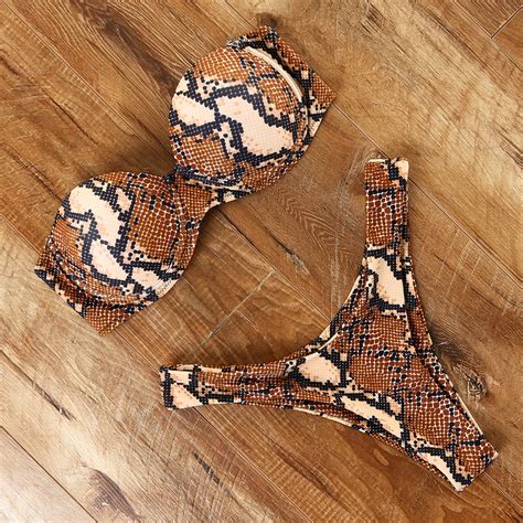 Bikini Push Up Für Frauen Sexy Bademode Brasilianischer Tanga Strand Sommer