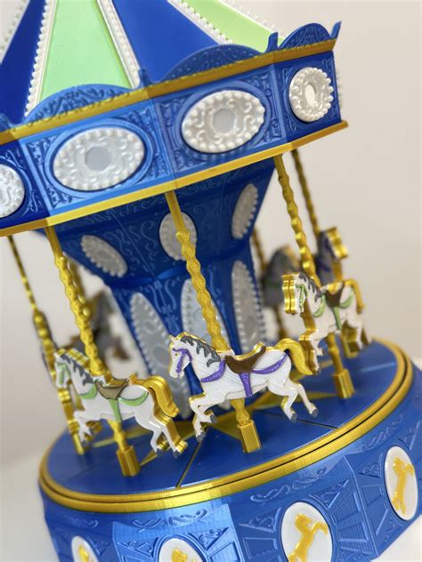 3D printable CAROUSEL Lamp with Mechanical Movement • made with Bambu