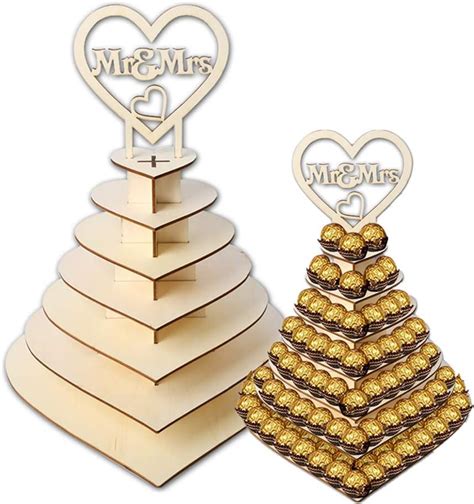 Asvp Shop ‘mr And Mrs Ferrero Rocher Heart Display Stand Centrepiece