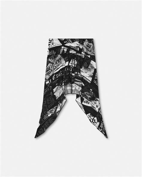 Magazine Mini Skirt Blackprint Versace Gb