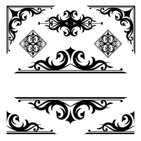 Premium Vector | Decorative design elements Ornamental border collection