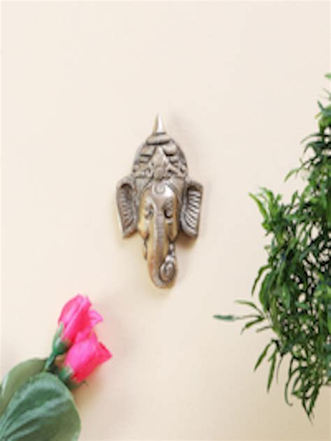 Buy Imli Street Gold Toned Brass Ganesha Wall Decor Wall Decor For