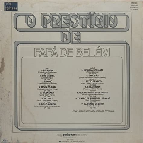 Lp Faf De Bel M O Prest Gio De Faf De Bel M Fontana Mercadolivre