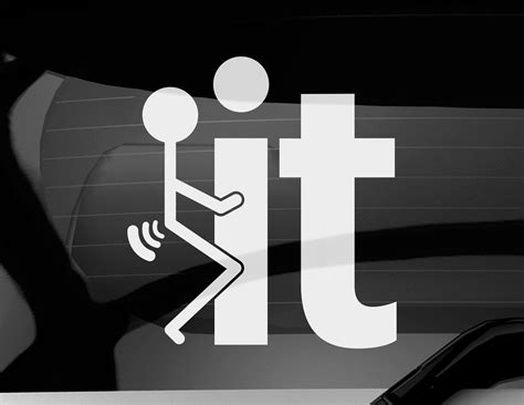 Autoaufkleber Fuck It Illustration