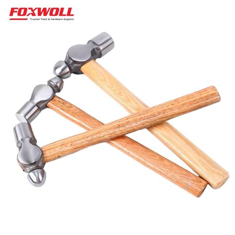 Wood Handle Ball Peen Hammer With Shock Reduction Effect Grip Foxwoll