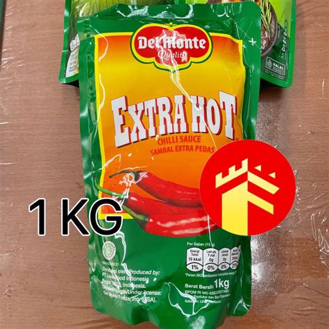Jual TERMURAHHH DELMONTE EXTRA HOT 1 KG DEL MONTE SAUS SAOS SAMBAL EXTRA HOT PEDAS CHILLI SAUCE