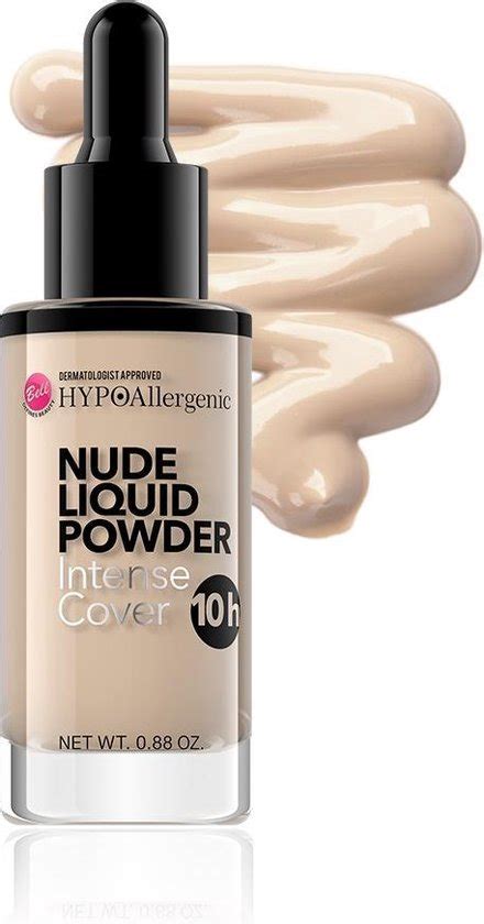 Bell Hypoallergenic Nude Liquid Powder Intense Cover Liquid Mattifying Pudding Bol
