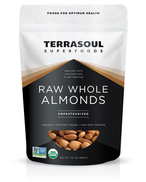 Terrasoul Superfoods Almendras orgánicas crudas sin pasteurizar