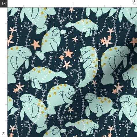 Blue Manatee Fabric Oh The Hue Manatee Updated By Etsy
