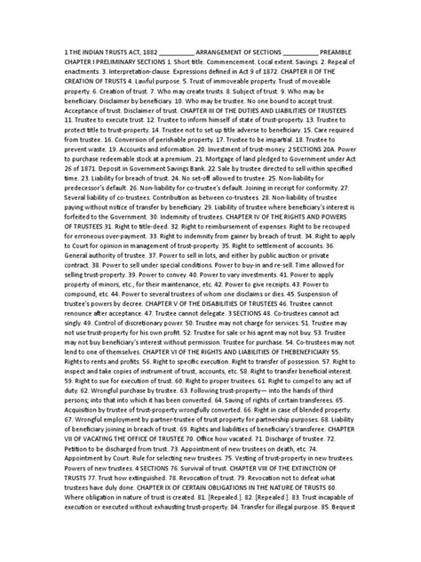 Trust Act Pdf Trust Law Trustee