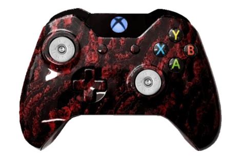 Red Zombie Hydro Dipped Xbox One Wireless Controller With Nickel Spent