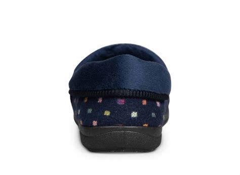 Padders Mellow Slippers Navy Woven Spot