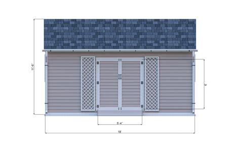 12x18 Gable Garden Shed Plans - Shedplans.org