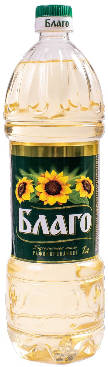 Масло подсолнечное рафинированное "Благо" 1 л. – купить в интернет ...
