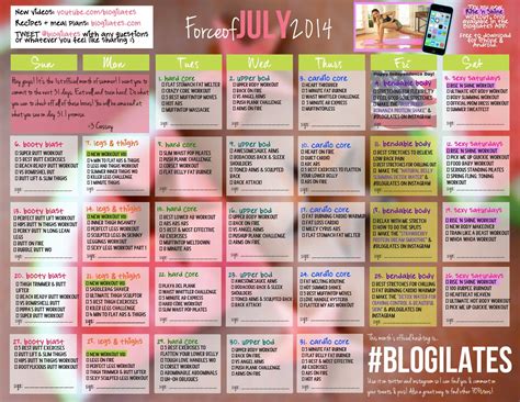 Blogilates Workout Calendar Archives Blogilates