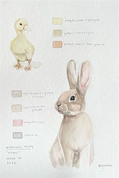 Easter Drawing Study Watercolor Art Lessons Art Inspiration Painting