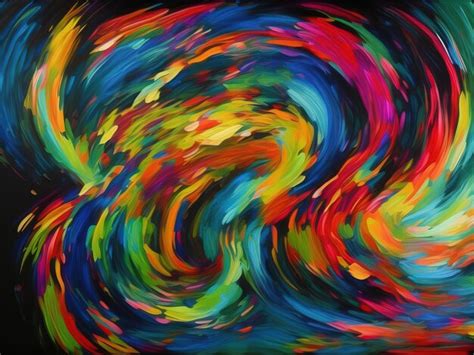 Premium AI Image | colorful swirl of paint brush strokes abstract art