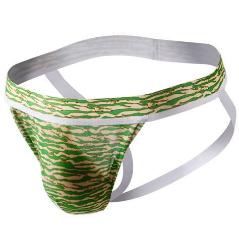 Men S Sexy Mesh Underwear Open Back Transparent U Pouch Printed Gay