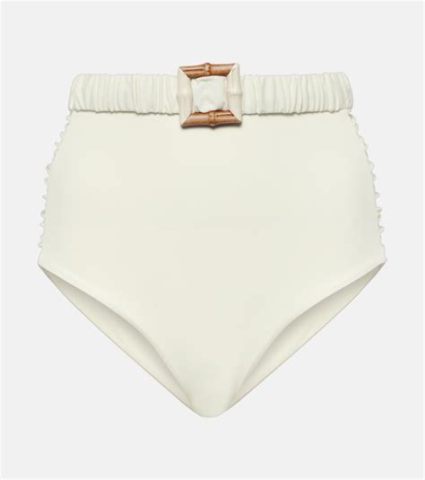 High Rise Bikini Bottoms In Beige Johanna Ortiz Mytheresa