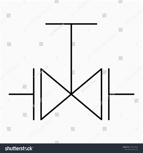 Outline Sluice Gate Valve Vector Icon Stock Vector Royalty Free