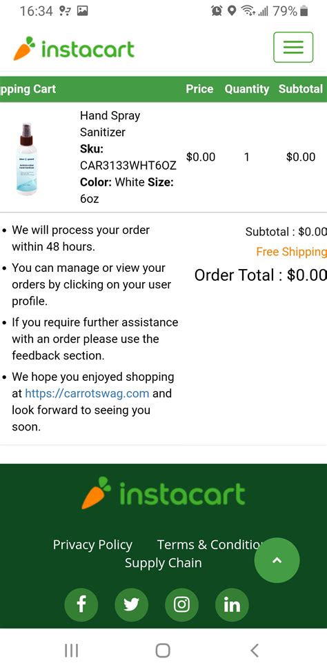 In case anyone was wondering about the sanitizer... : r/InstacartShoppers