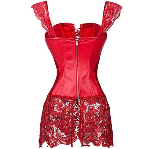 Women Sexy Faux Leather Corset Top Bustier Burlesque Costume Plus Size Lingerie Ebay