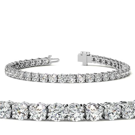 prong mm  brilliant moissanite tennis bracelet ct ct