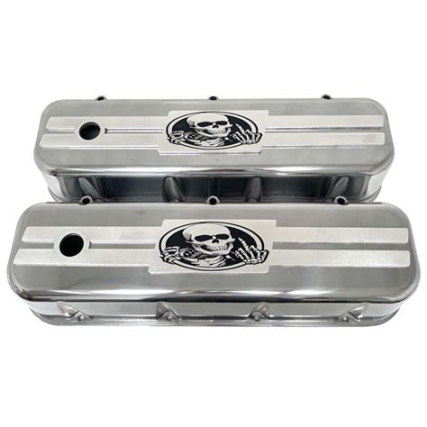 Big Block Chevy Tall Valve Covers Billet Top F U Skeleton Polished Ansen Usa